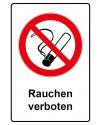 Verbotszeichen Aufkleber rechteckig mit Text deutsch · stark haftend