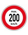 Tempolimit max. km/h Schilder selbstklebend
