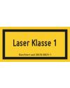 Laserklassen Aufkleber mit DIN EN 60825-1 stark haftend