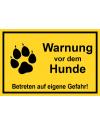 Hunde Warnschilder