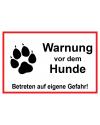 Hunde Warnaufkleber deutsch · stark haftend