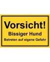 Hunde Warnschilder deutsch selbstklebend