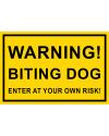 Hunde Warnschilder englisch selbstklebend