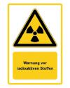 Warnzeichen Aufkleber Piktogramm & Text deutsch_gelb