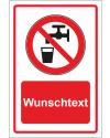 Magnetschilder Verbotszeichen mit Wunschtext_rot