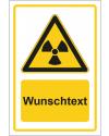 Magnetschilder Warnzeichen mit Wunschtext_gelb