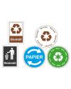 Recycling Wertstoffzeichen Aufkleber stark haftend