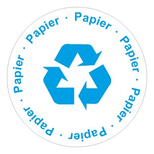 Aufkleber Recycling Wertstoff Mülltrennung Symbol · Papier