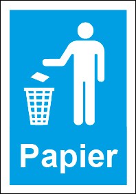 Aufkleber Recycling Wertstoff Mülltrennung Symbol · Papier | stark haftend