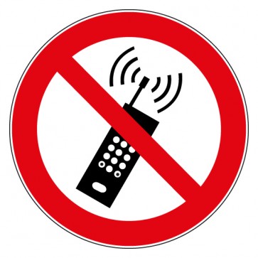 Aufkleber Verbotszeichen Mobilfunk Geräte verboten