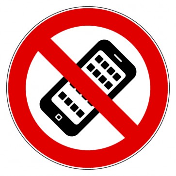 Aufkleber Verbotszeichen Mobilfunk Handy verboten