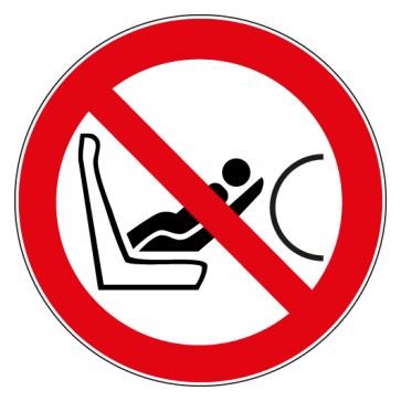 Verbotsschild Achtung Airbag Vorsicht