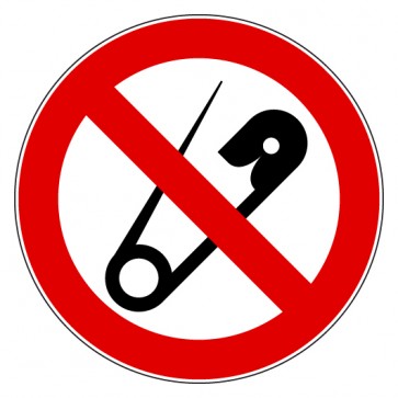 Verbotsschild Keine Nadeln - Spitze Gegenstände