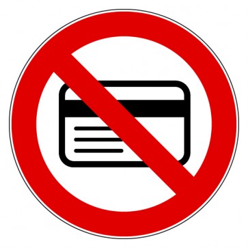 Verbotsschild Mitführen von magnetischen oder elektronischen Datenträgern verboten