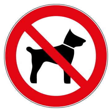 Aufkleber Verbotszeichen Mitführen von Tieren verboten