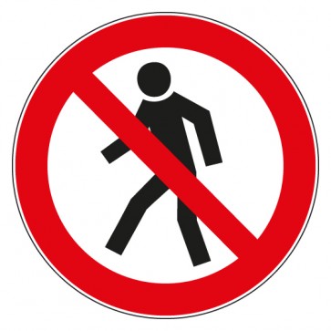 Verbotsschild Für Fußgänger verboten