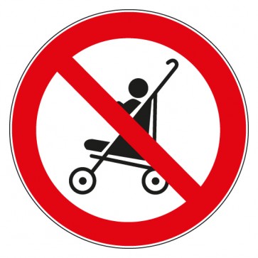 Aufkleber Verbotszeichen Kinderwagen verboten