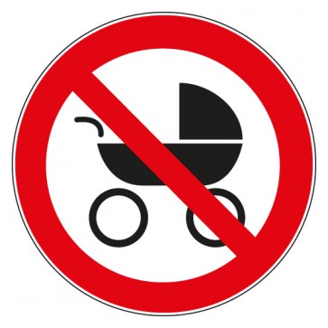 Aufkleber Verbotszeichen Kinderwagen verboten