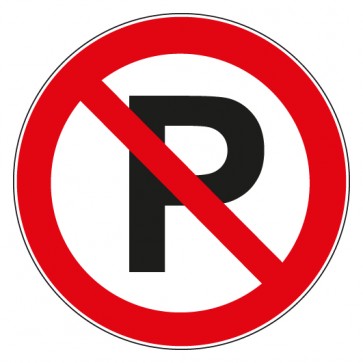 Aufkleber Verbotszeichen Parken verboten