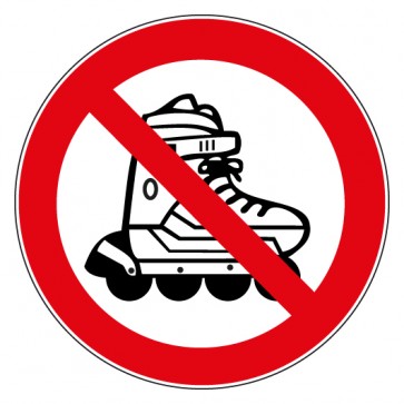 Verbotsschild Inline Skates verboten