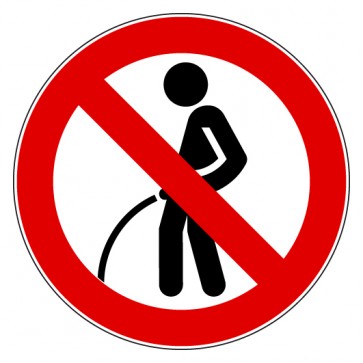 Verbotsschild Urinieren verboten