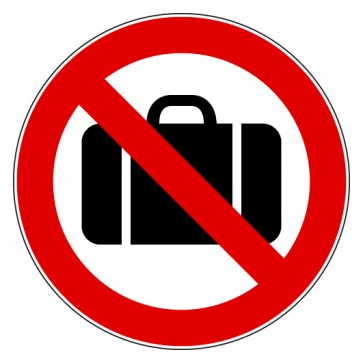 Verbotsschild Gepäck verboten