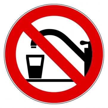 Aufkleber Verbotszeichen Kein Trinkwasser