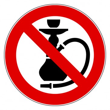 Verbotsschild Wasserpfeife rauchen verboten