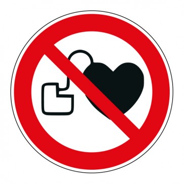 Fußbodenaufkleber Verbotszeichen Kein Zutritt für Personen mit Herzschrittmachern oder · ISO_7010_P007
