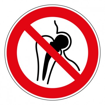 Verbotszeichen Kein Zutritt für Personen mit Implantaten aus Metall · ISO_7010_P014 · MAGNETSCHILD