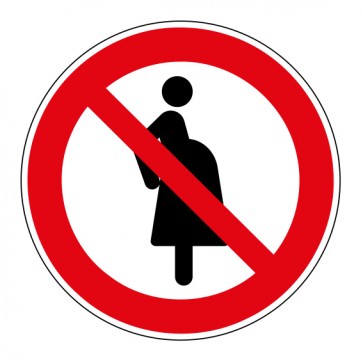 Verbotsschild Für schwangere Frauen verboten · ISO_7010_P042 · selbstklebend