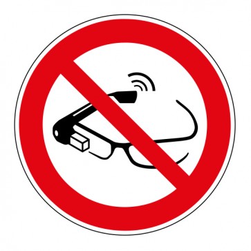 Verbotsschild Nutzung von Datenbrillen verboten · ISO_7010_P044 · selbstklebend