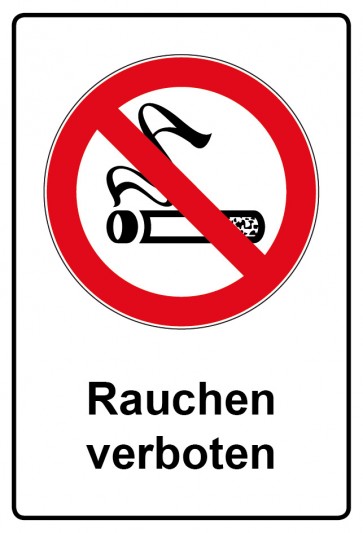 Aufkleber Verbotszeichen Piktogramm & Text deutsch · Rauchen verboten (Verbotsaufkleber)