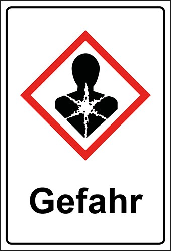 GHS 08-Kombiaufkleber Gesundheitsgefahr Gefahr