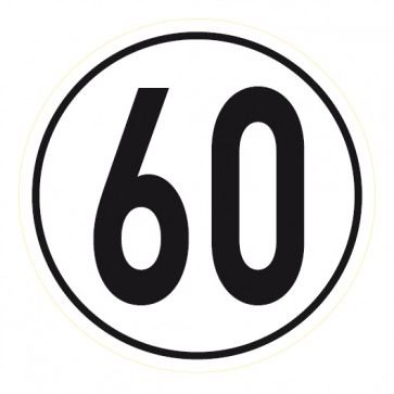 Schild Geschwindigkeitszeichen 60 km/h | selbstklebend