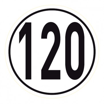 Schild Geschwindigkeitszeichen 120 km/h | selbstklebend