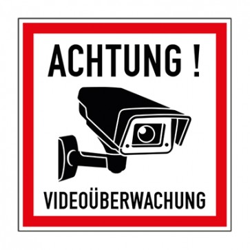 Schild Videoüberwachung TYP 43 · selbstklebend