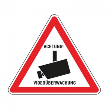 Schild Videoüberwachung TYP 123 · selbstklebend