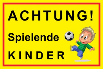 Schild Achtung Spielende Kinder | Mod. 3