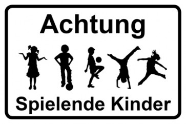 Schild Achtung Spielende Kinder | Mod. 35