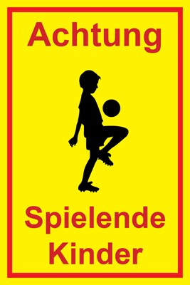 Schild Achtung Spielende Kinder | Mod. 121