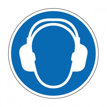Aufkleber Gebotszeichen Gehörschutz benutzen