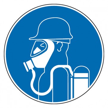 Gebotszeichen Schweren Atemschutz benutzen · Magnetschild - Magnetfolie