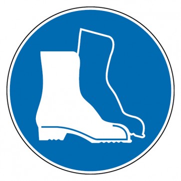 Gebotsschild Fußschutz benutzen