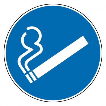 Aufkleber Gebotszeichen Rauchen gestattet | stark haftend