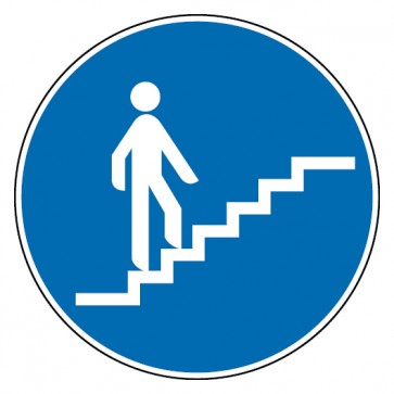 Gebotsschild Treppe aufwärts
