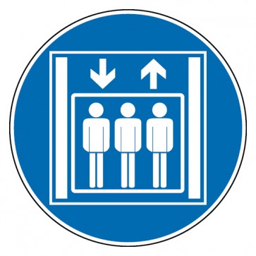 Schild Gebotszeichen Personenaufzug · selbstklebend