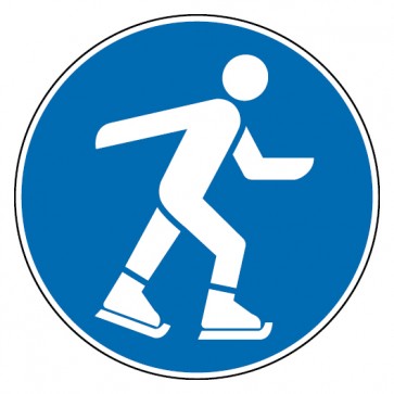 Schild Gebotszeichen Eislaufen erlaubt