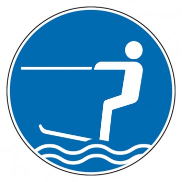 Gebotszeichen Wasserski fahren erlaubt · Magnetschild - Magnetfolie