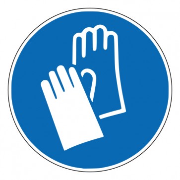 Schild Gebotszeichen Handschutz benutzen · ISO_7010_M009 · selbstklebend